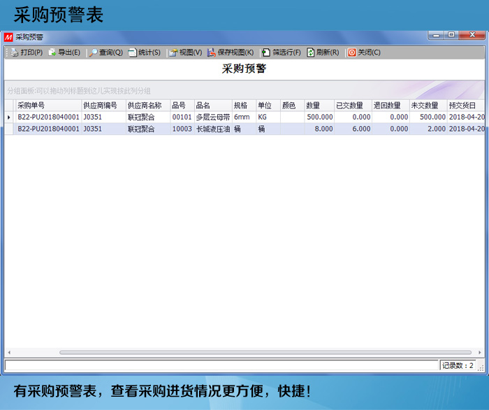 S3ERP软件之采购预警